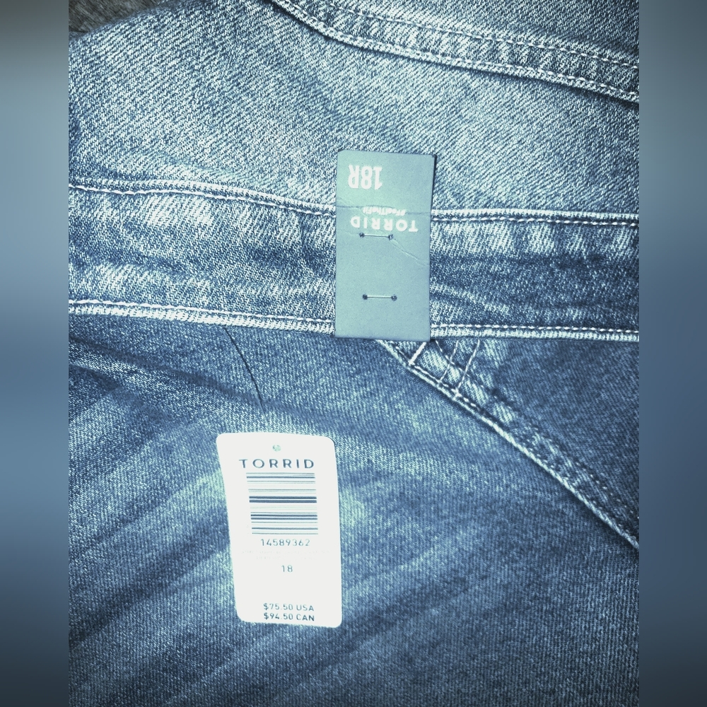 TORRID straight leg button down denim NWT - Picture 2 of 3